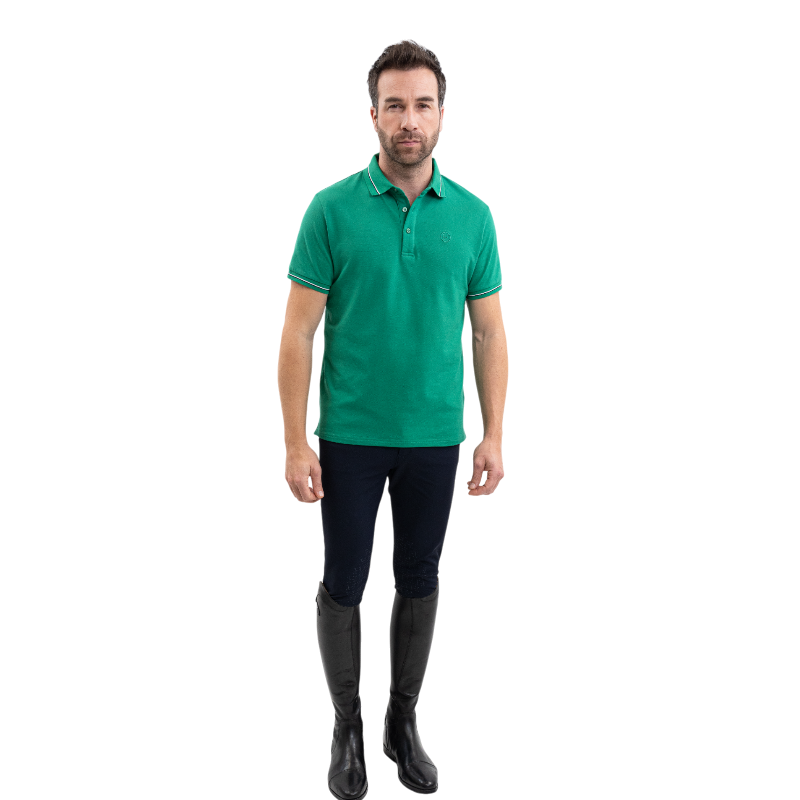 Harcour - Men's short sleeve polo Oscar emerald green 