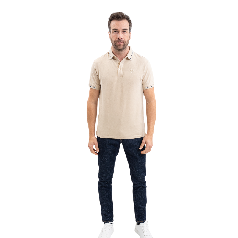 Harcour - Men's short sleeve polo Oscar linen 
