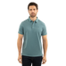 Harcour - Poloshirt korte mouwen heren Oscar pauwblauw | - Ohlala