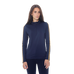 Harcour - Women's warm long-sleeve polo Pistach navy | - Ohlala