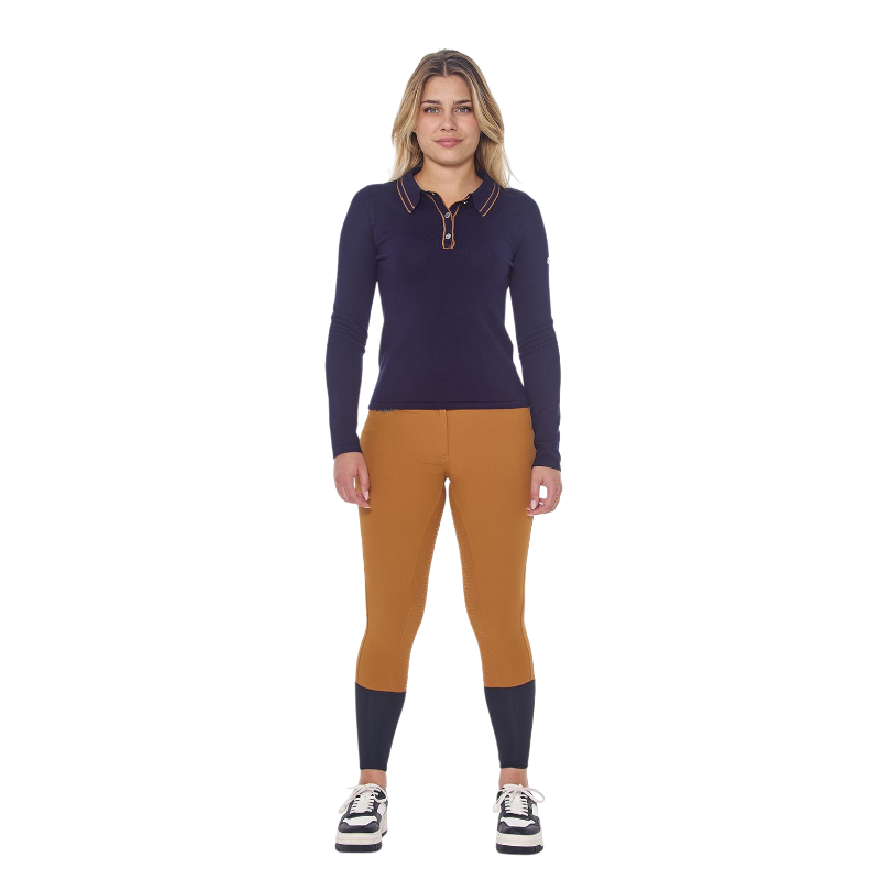 Harcour - Polo manches longues femme Popi marine