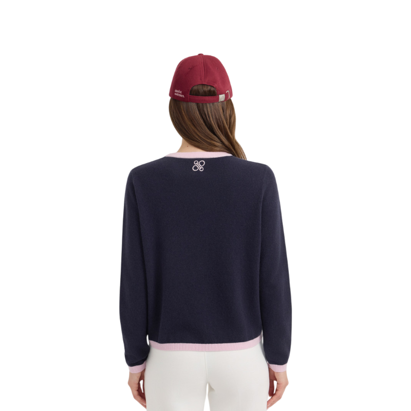Harcour - Pull manches longues femme Haras marine
