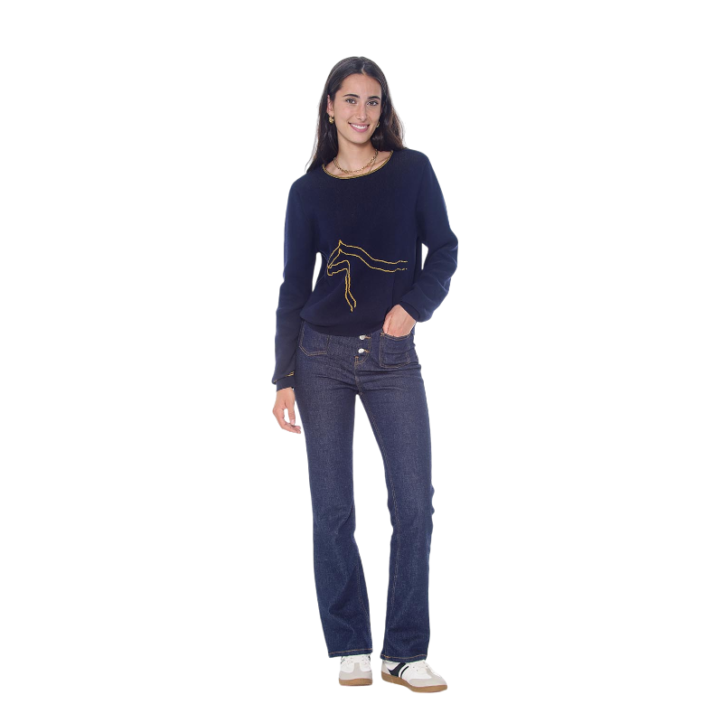 Harcour - Pull manches longues femme Swift marine
