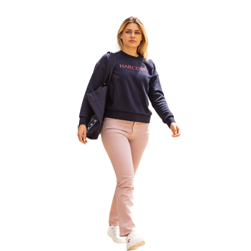 Harcour - Sweat Sirius femme navy/ pink