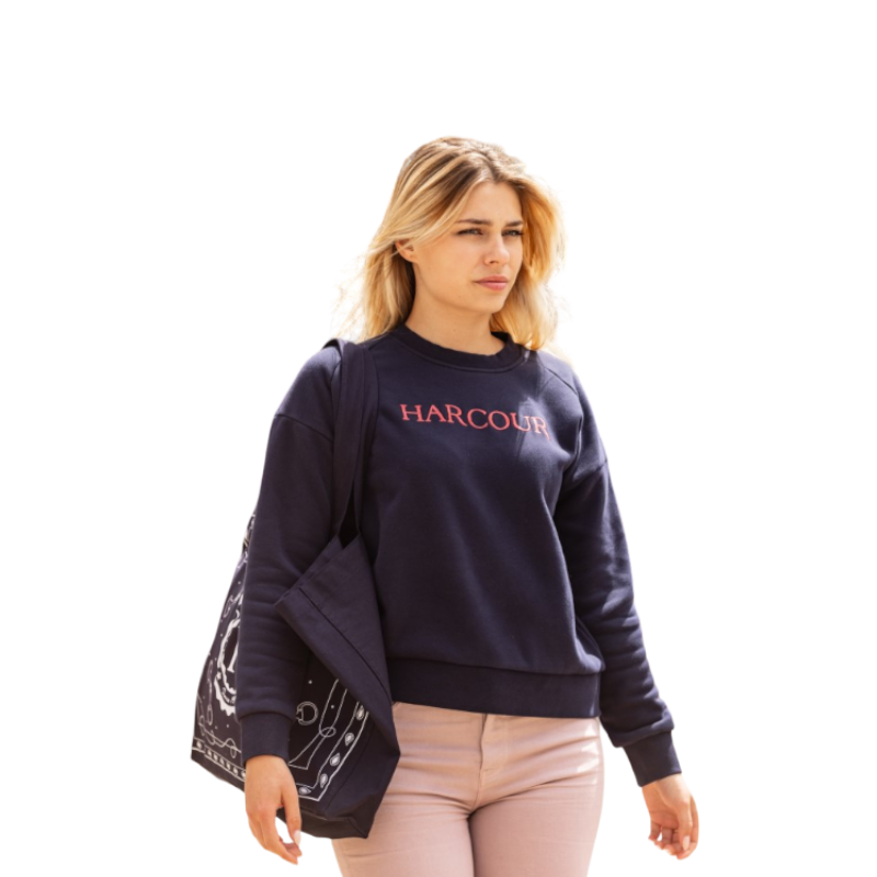 Harcour - Sweat Sirius femme navy/ pink