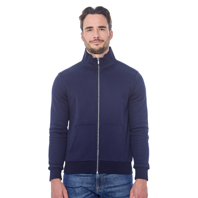 Harcour - Sweat zippé manches longues homme Saxo marine