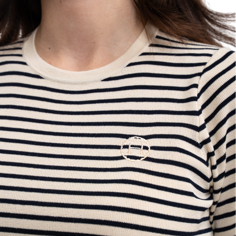 Harcour - T-shirt manches courtes femme Tzimi lin/ marine