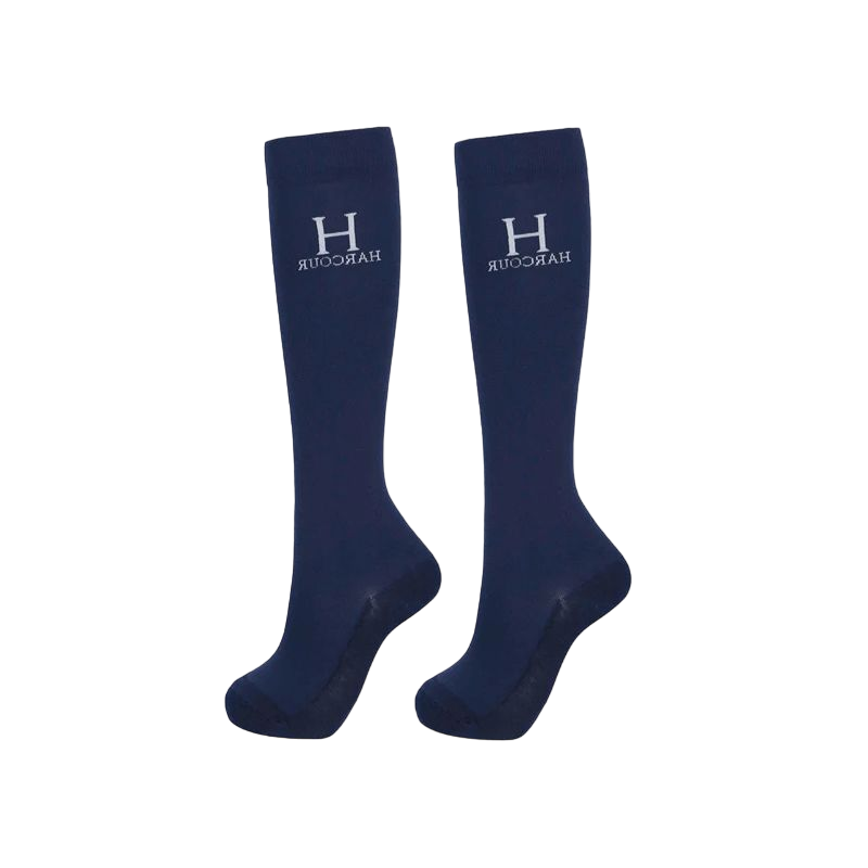 Harcour - Chaussettes d'équitation Hickstead marine (x1) | - Ohlala