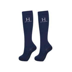 Harcour - Chaussettes d'équitation Hickstead marine (x1) | - Ohlala