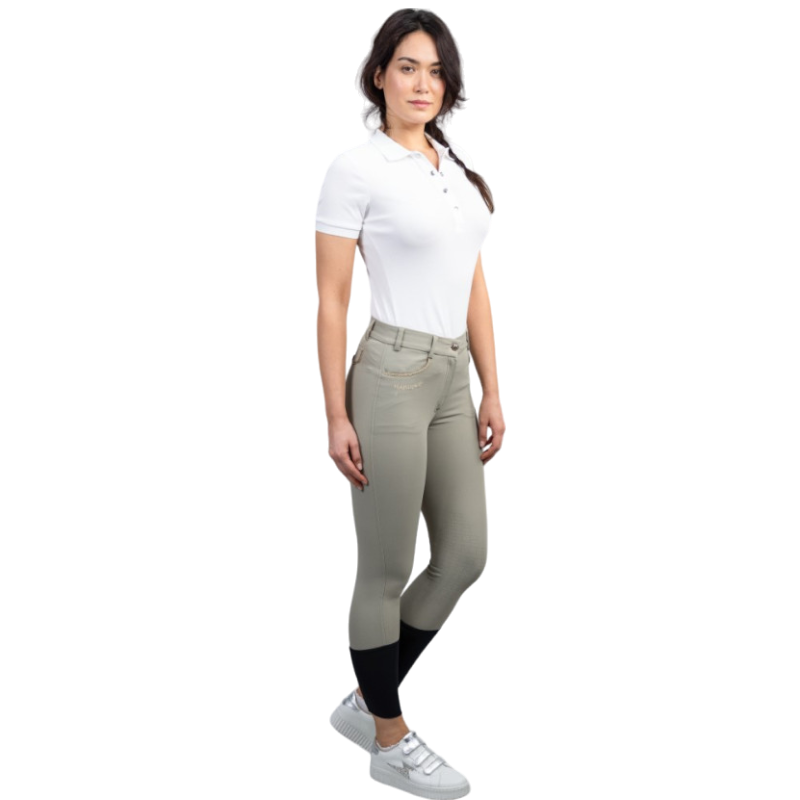 Harcour - Pantalon d'équitation femme Jaltika beige/ light gold