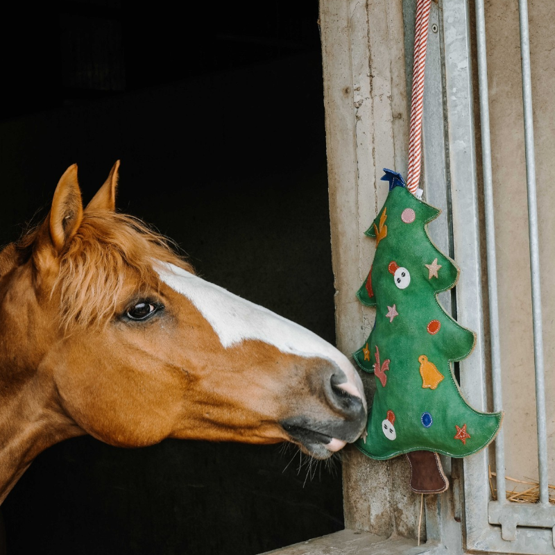 Hippotonic - Jouet pour chevaux Sapin de Noël vert