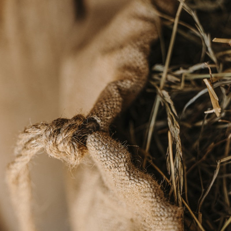Hippotonic - Natural beige/black hay bag 