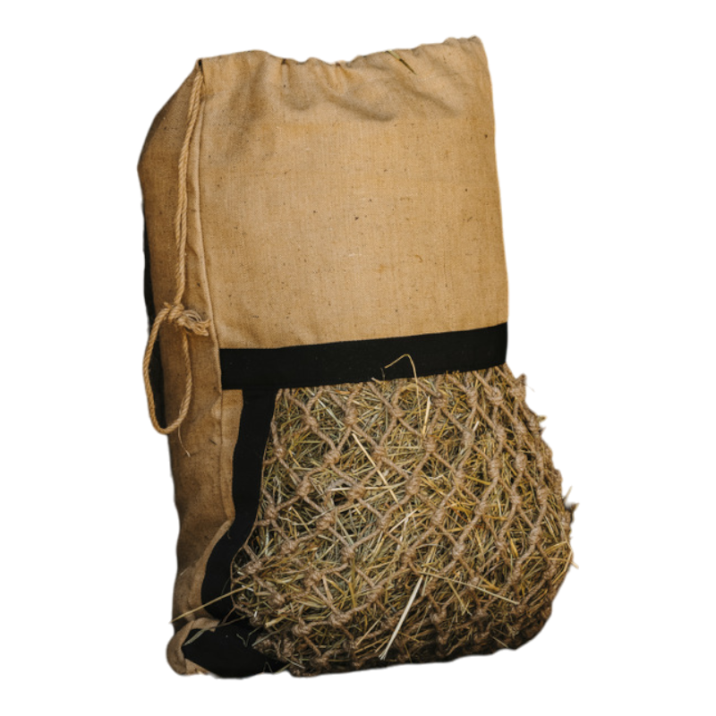 Hippotonic - Natural beige/black hay bag 