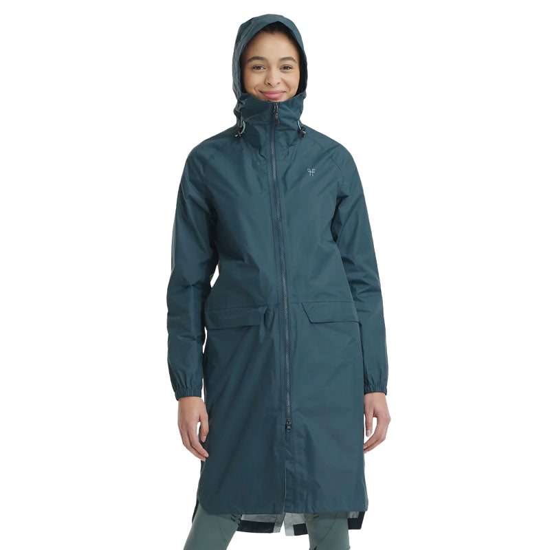 Horse Pilot - Raintech navy women's long waterproof jacket