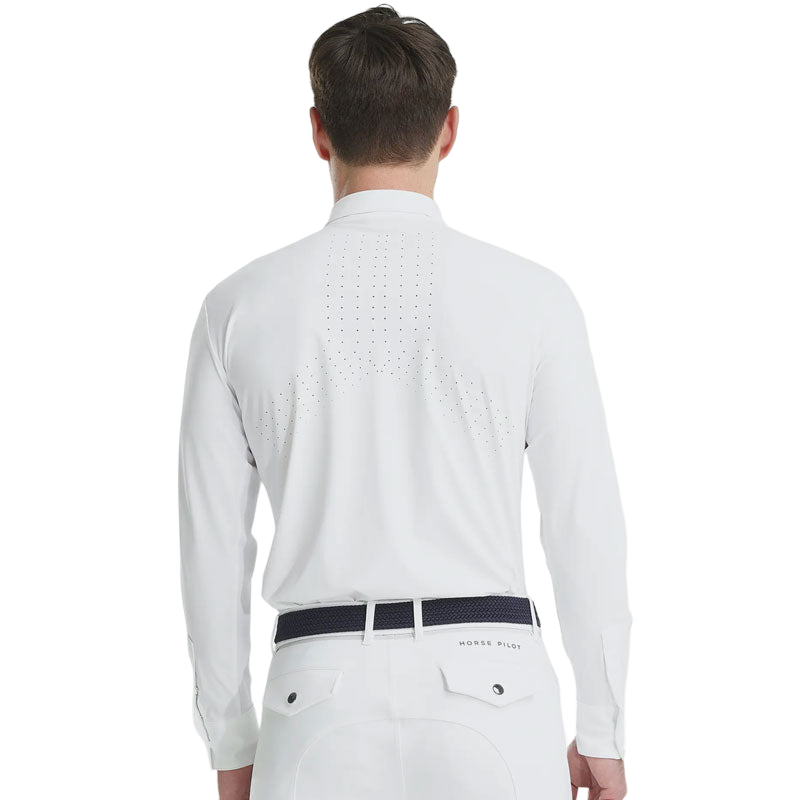 Horse Pilot - Men's long-sleeved shirt Aerolight white