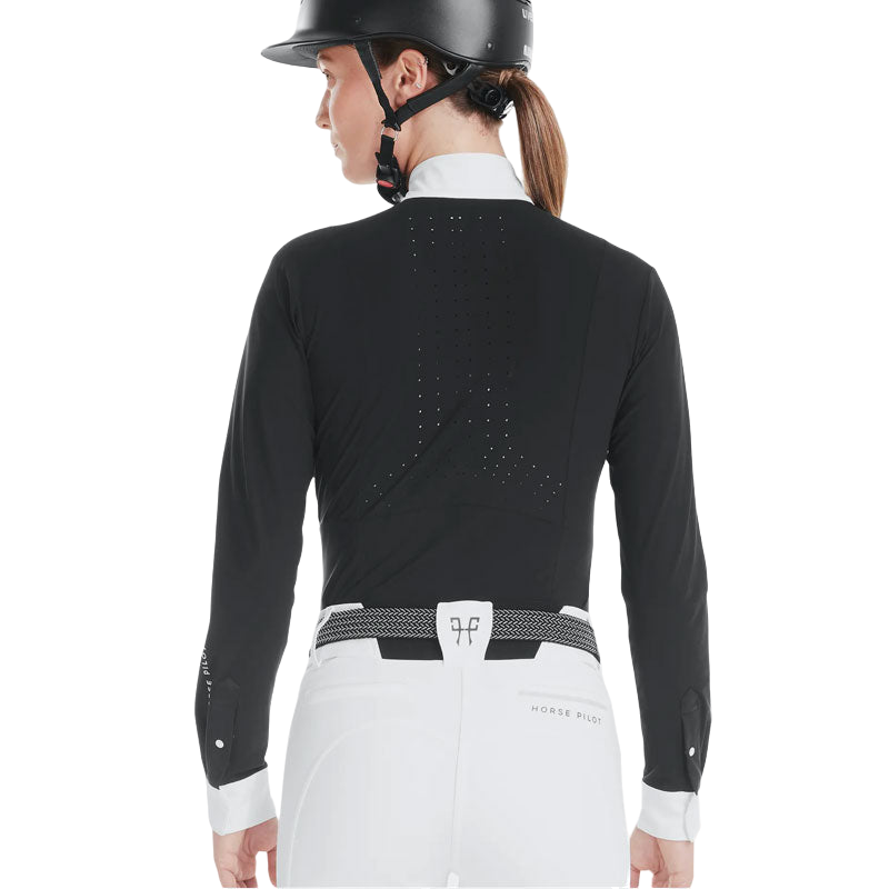 Horse Pilot - Chemise manches longues femme Monica noir