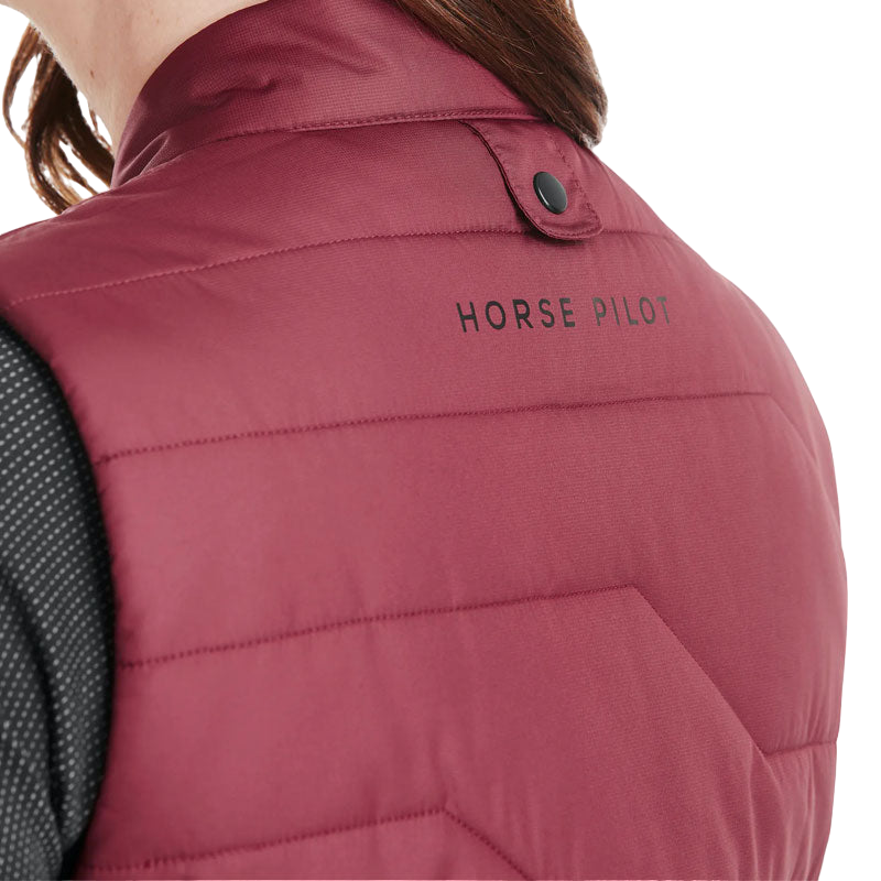 Horse Pilot - E-Kelvin burgundy women's sleeveless down jacket (without battery)