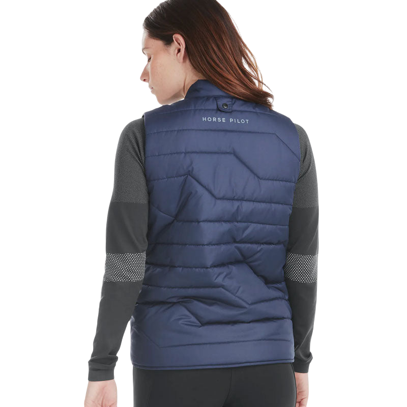 Horse Pilot - Women's E-Kelvin navy sleeveless down jacket (without battery)