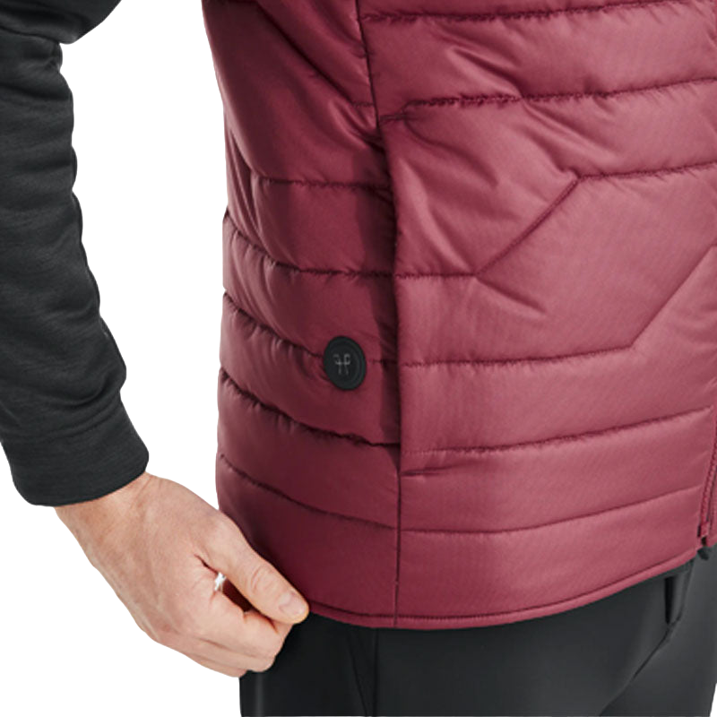 Horse Pilot - E-Kelvin burgundy men's sleeveless down jacket (without battery)