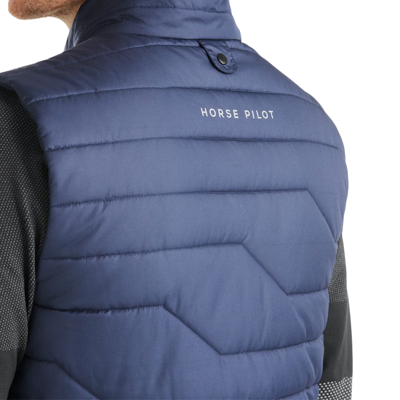 Horse Pilot - Men's E-Kelvin navy sleeveless down jacket (without battery)