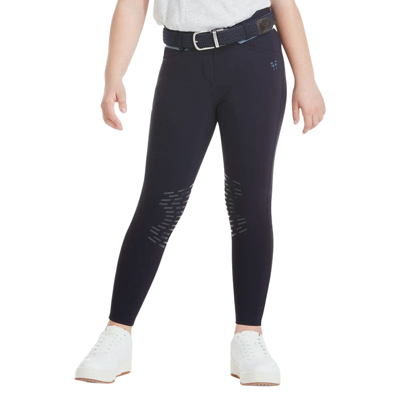 Horse Pilot - Girls' X-Design riding pants in midnight blue