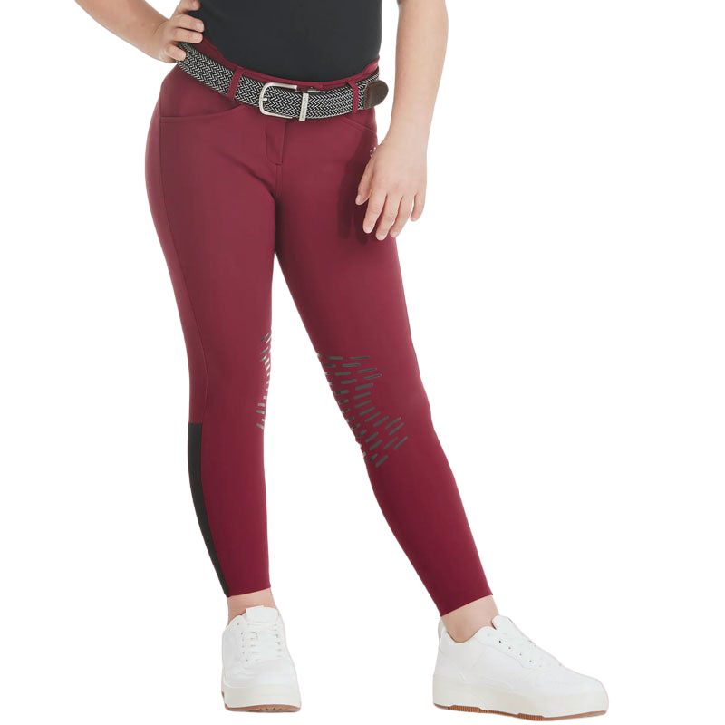 Horse Pilot - Pantalon d'équitation fille X-Design bordeaux | - Ohlala