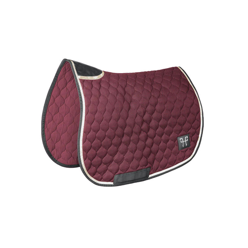 Horse Pilot - Tapis de selle mesh bordeaux/ noir | - Ohlala