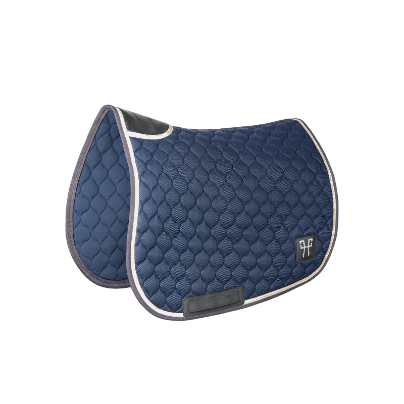 Horse Pilot - Tapis de selle mesh marine/ bleu nuit | - Ohlala