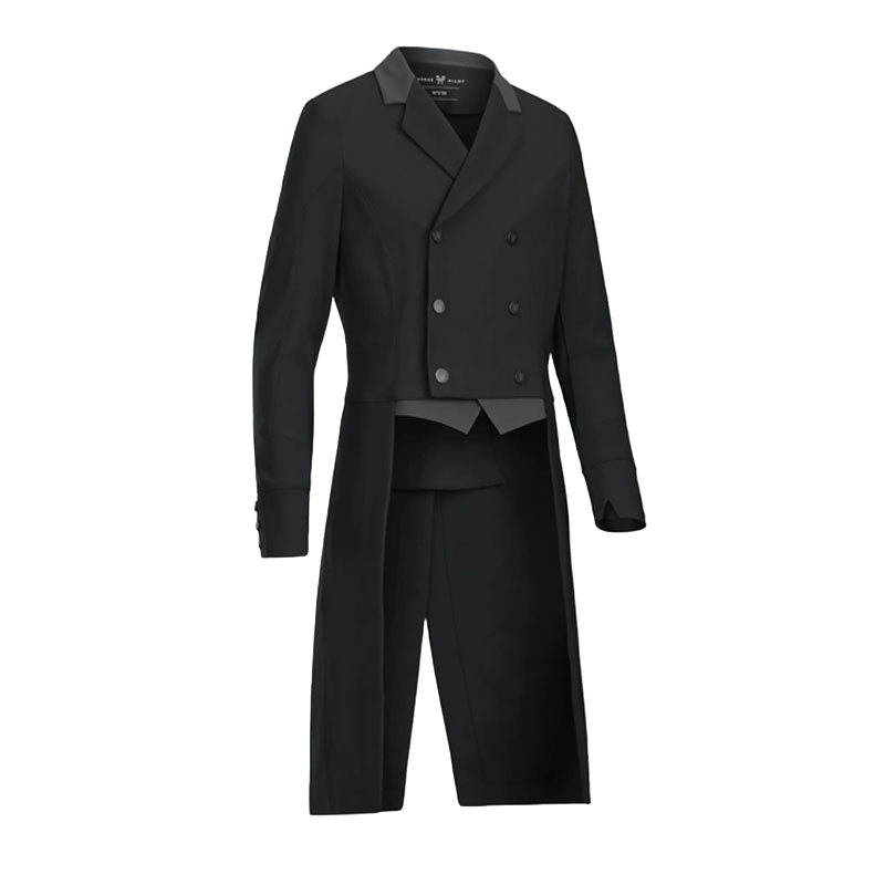 Horse Pilot - Men's dressage competition jacket Long black tailcoat