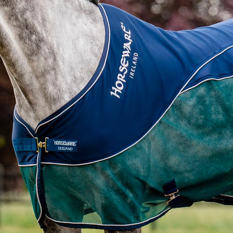 Horseware - Chemise séchante Signature Sport Cooler marine/ vert | - Ohlala