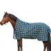 Horseware - Couverture d'extérieur Rhino Wug encolure montante marine/ vert à carreaux 450g | - Ohlala