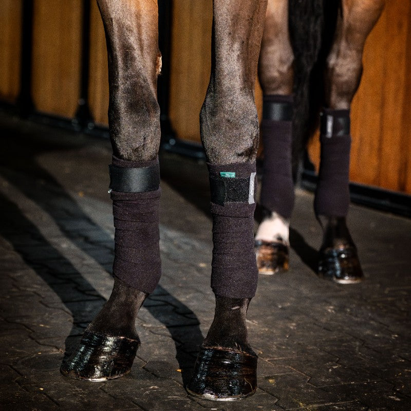 Horseware - Bandes de polo Amigo Fleece noir (x4) | - Ohlala