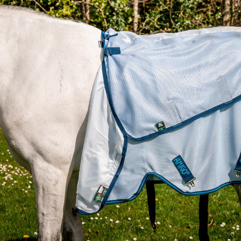 Horseware - Chemise anti-mouches Amigo Bug Rug azur blue/ marine/ bleu éléctrique | - Ohlala