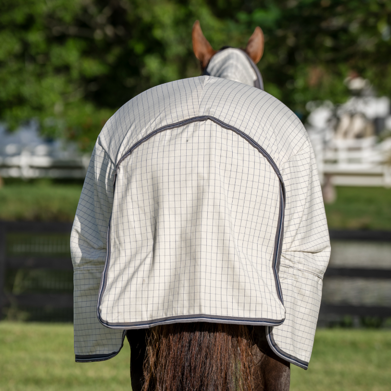 Horseware - Rambo Protector Fieldsafe Plus fly-repellent shirt silver/navy/white/beige 