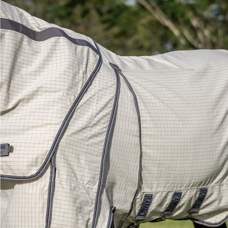 Horseware - Rambo Protector Fieldsafe Plus fly-repellent shirt silver/navy/white/beige 