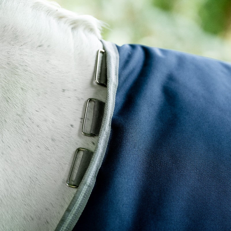 Horseware - Couverture d'extérieur Amigo Bravo 12 Original marine/ titanium grey/ argent 250g | - Ohlala
