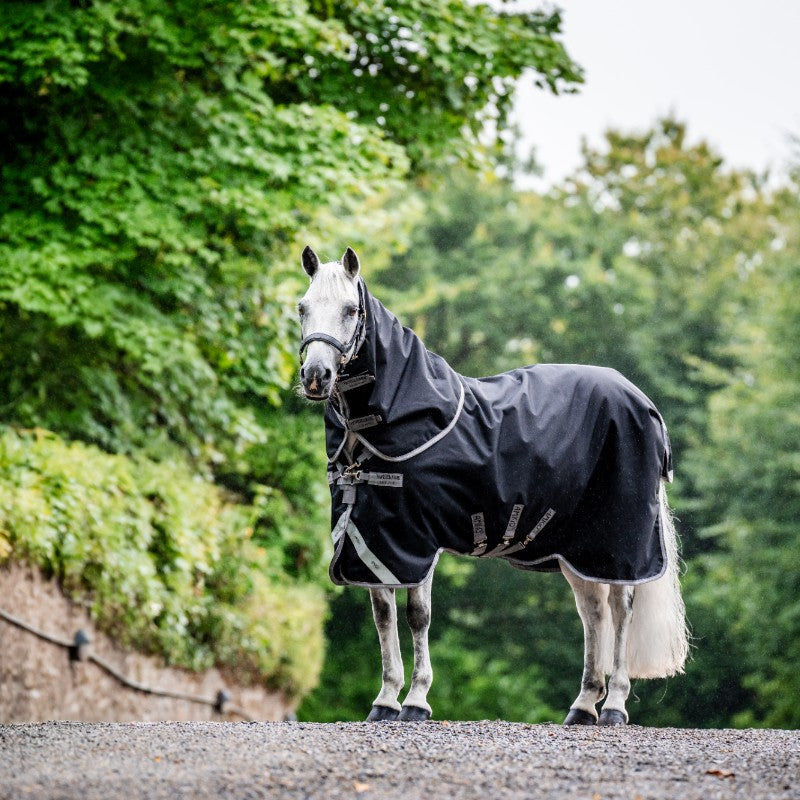 Horseware - Couverture d'extérieur Amigo Bravo 12 Plus Bundle noir/ titanium grey/ argent (50g + 100g + 200g)