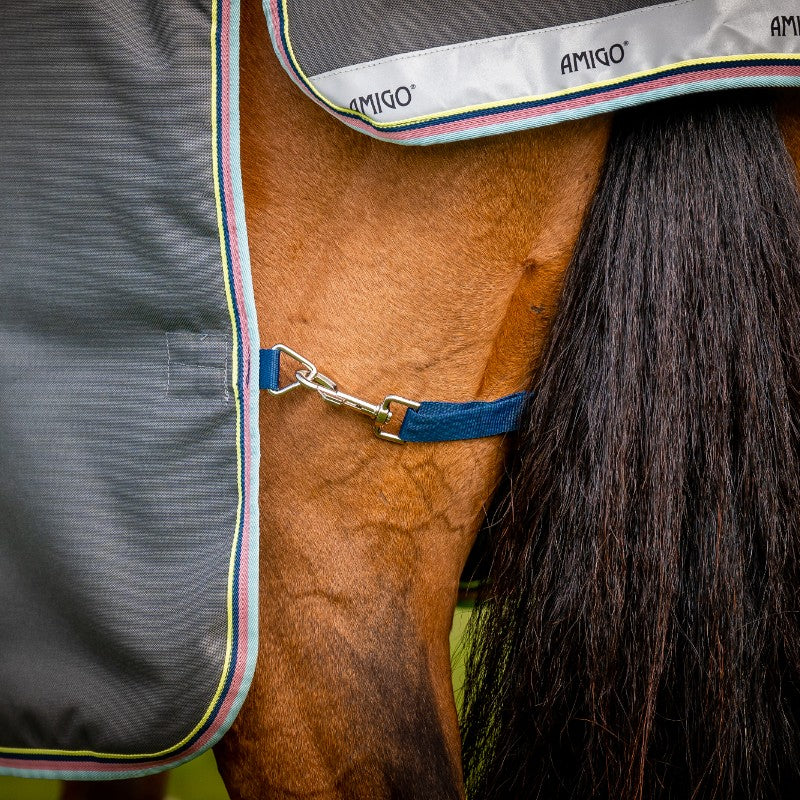 Horseware - Derka zewnętrzna Amigo Bravo 12 Plus shadow/ granatowy/ limonkowy 250g | - Ohlala