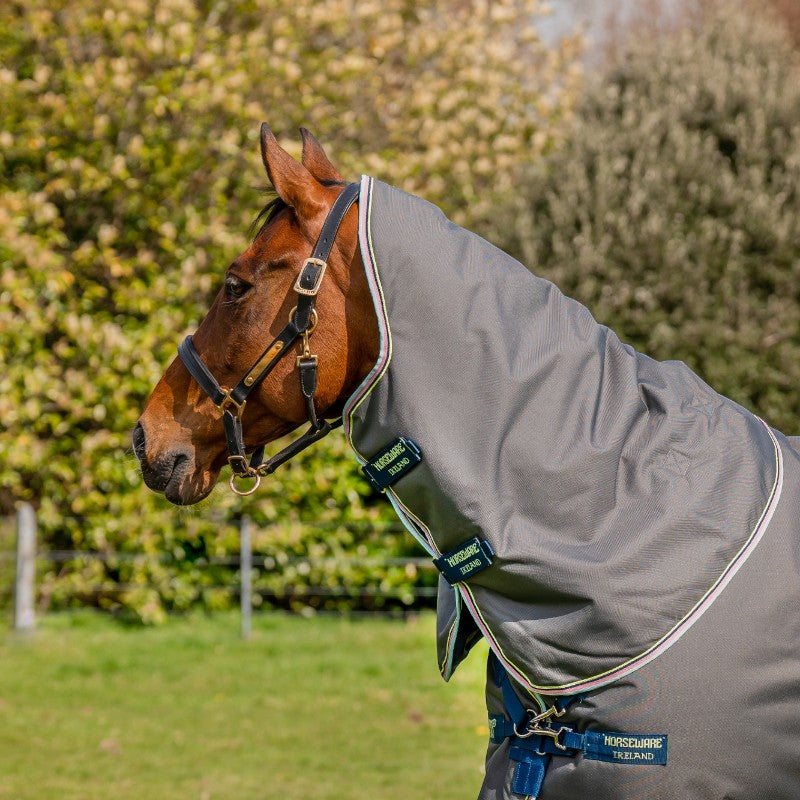 Horseware - Derka zewnętrzna Amigo Bravo 12 Plus shadow/ granatowy/ limonkowy 250g | - Ohlala