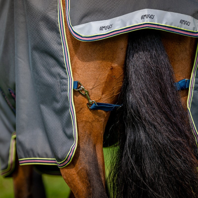 Horseware - Couverture d'extérieur Amigo Bravo 12 Plus shadow/ marine/ rose 0g | - Ohlala