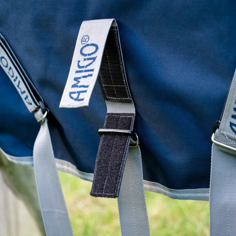 Horseware - Buitendeken Amigo FieldSafe Plus Turnout marine/ titanium grey/ zilver 0g | - Ohlala