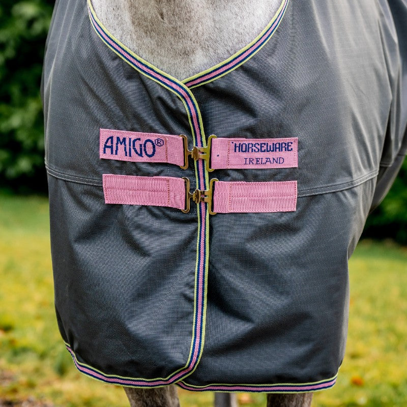 Horseware - Couverture d'extérieur Amigo Hero Ripstop shadow/ rose/ marine 0g | - Ohlala