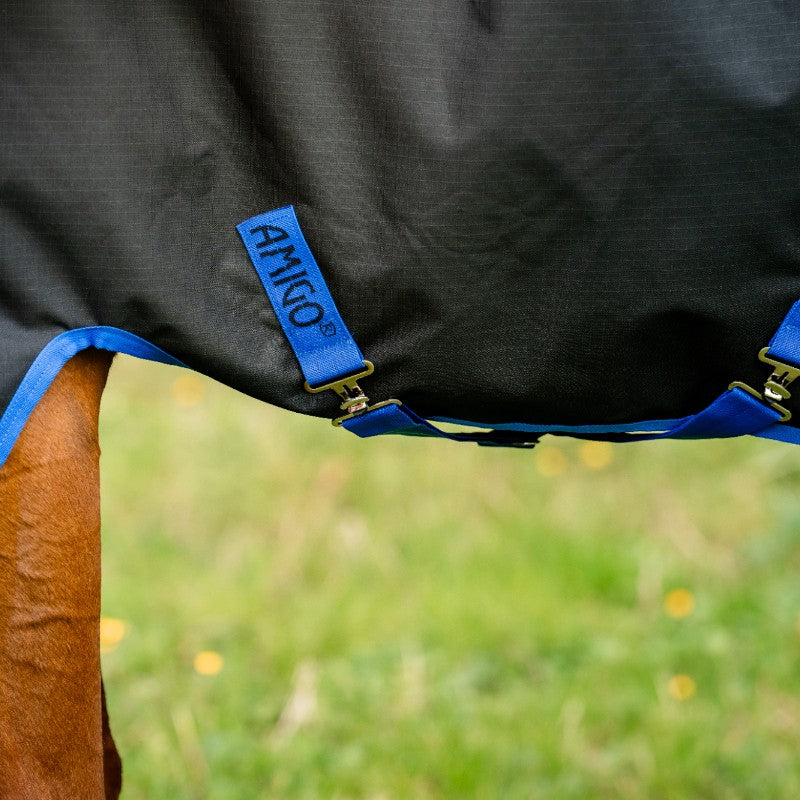 Horseware - Couverture d'extérieur Amigo Ripstop 900 Original doublure polaire noir/ classic blue 50g