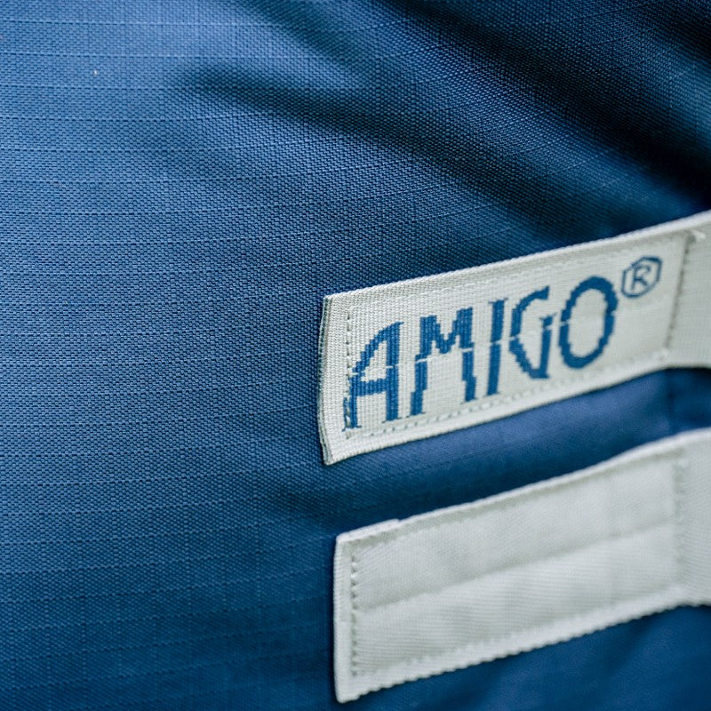 Horseware - Couverture d'extérieur Amigo Ripstop 900 Plus marine/ titanium grey 100g