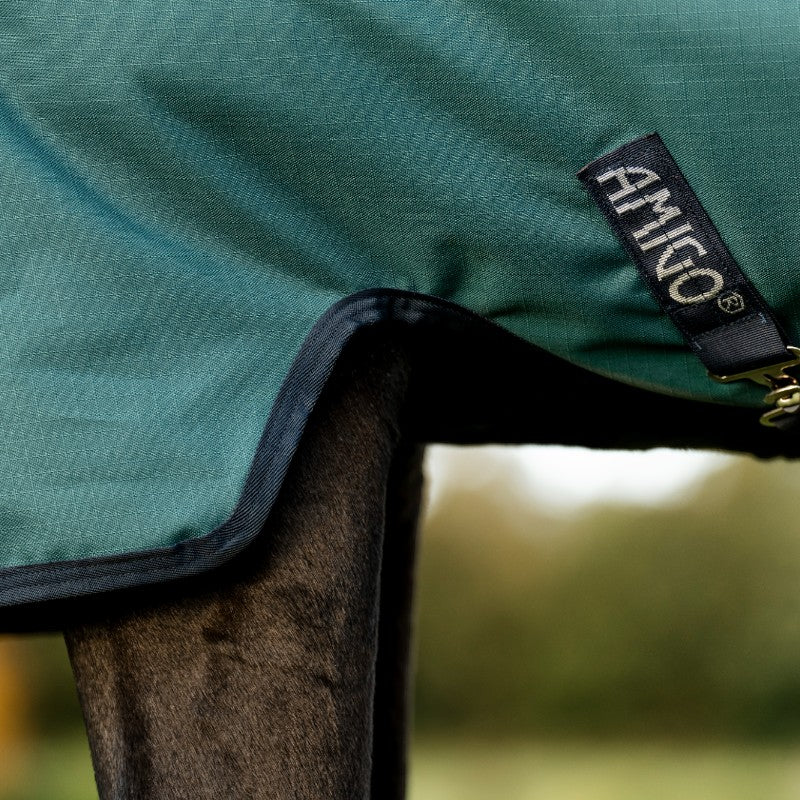 Horseware - Couverture d'extérieur Amigo Ripstop Turnout dynasty green/ marine/ argent 200g | - Ohlala