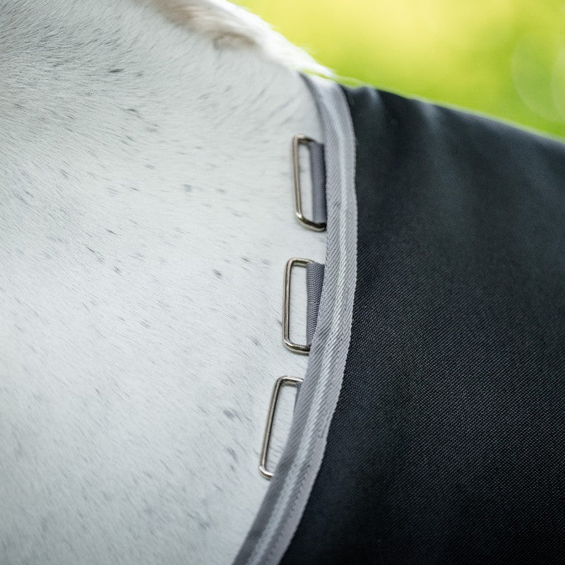 Horseware - Amigo Turnout buitendeken zwart/ titanium grey/ zilver 0g | - Ohlala