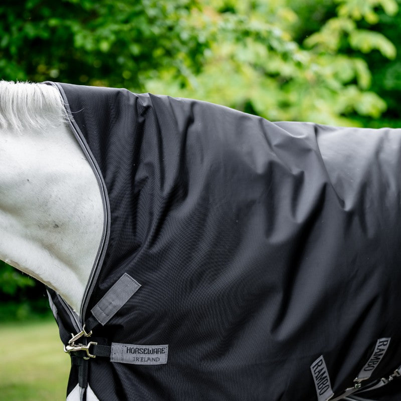 Horseware - Couverture d'extérieur Rambo Wug Lite noir/ thunderstorm grey/ argent 0g
