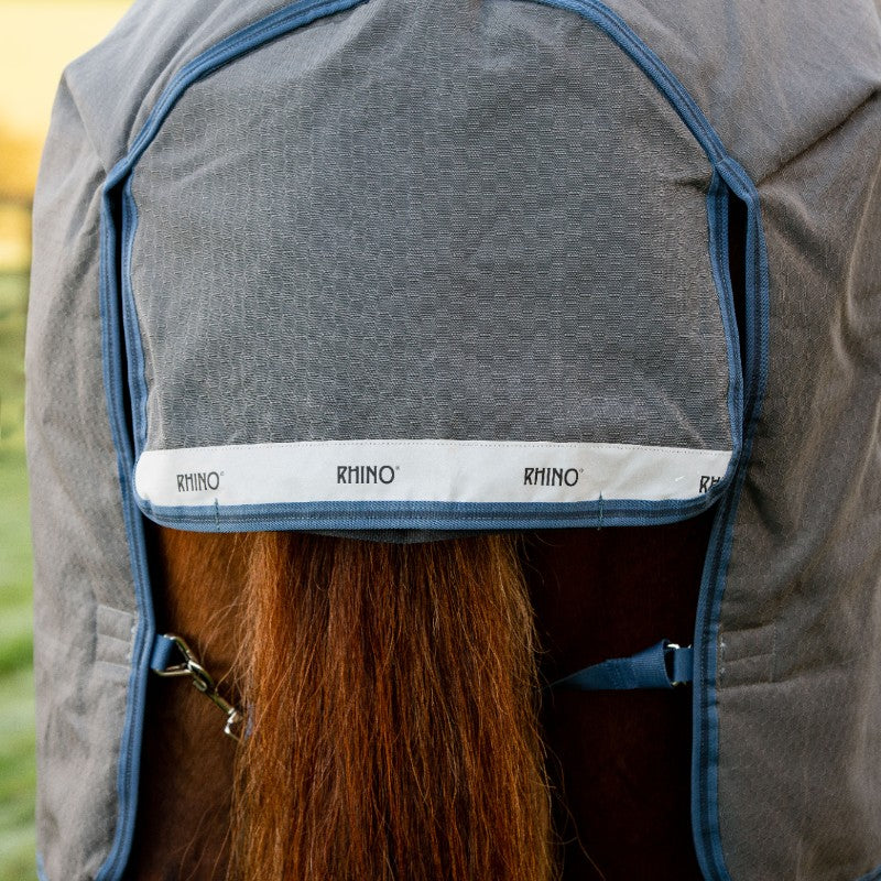 Horseware - Couverture d'extérieur Rhino Plus HexStop gris/ indigo/ marine 0g | - Ohlala