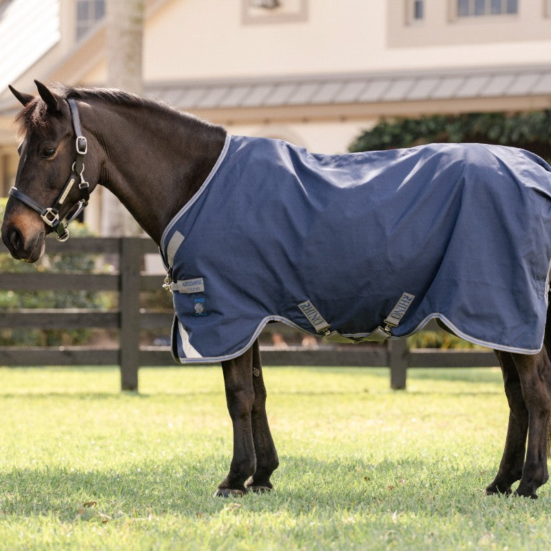 Horseware - Derka zewnętrzna Rhino Turnout VL granatowy/ titanium grey/ classic blue 250g | - Ohlala