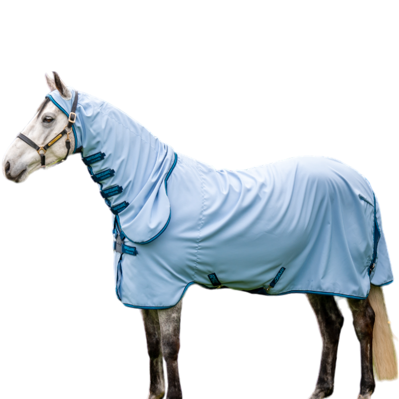 Horseware - Couverture d'extérieur anti-uv Amigo Ripstop Hoody azure blue/ marine/ bleu éléctrique | - Ohlala